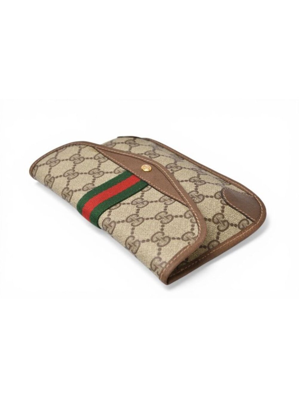 Gucci Pouch Vintage GG Plus Sherry Line Beige Brown - Picture 2 of 9